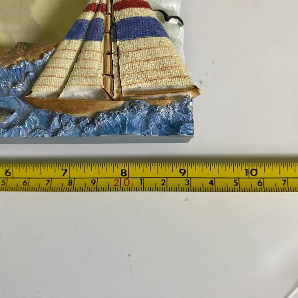 Lighthouse Sailboat Picture Frame 6” X 4” Photo Nautical RAJ EUC Boats Ocean